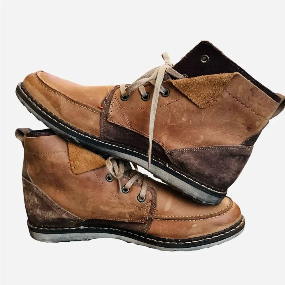 Bull Boxer Leo Ankle Boots Size 13 Leather Distressed Chelsea